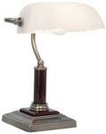 Schreibtischleuchte Bankir Messingfarben max. 60 Watt Schreibtischlampe