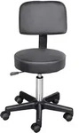 ROLLHOCKER Arbeitsstuhl Kosmetikstuhl Drehstuhl Hocker Profi Salon Stuhl Schwarz