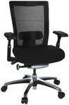 Drehstuhl Nova Pro Alu Schwarz ca. 65x101x60cm