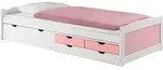 FUNKTIONSBETT ANDREA 90x200 cm wei&szlig;/rosa