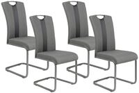 Schwingstuhl Amber Grau 4er-Set