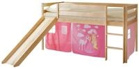 Spielbett "Manuel",aus Kiefer, kieferfarben/pink