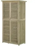 GER&Auml;TESCHUPPEN Ger&auml;tehaus Ger&auml;teschrank, 4 F&auml;cher, Kiefer, Tannenholz, Grau
