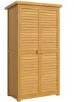 GARTENSCHRANK Ger&auml;teschuppen Werkzeugschrank Gartenhaus, Tannenholz, Natur