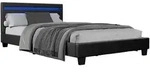POLSTERBETT Paris mit LED schwarz 120x200cm