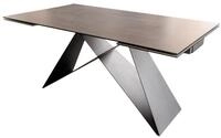 AUSZIEHTISCH BENNO Schwarz Glas, Metall