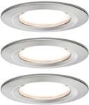 Paulmann LED-Deckenleuchte Nova max. 3x 6,5 Watt, 3-teilig Deckenlampe Alufarben,