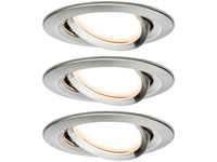 Paulmann LED-Deckenleuchte Nova max. 3x 6,5 Watt Deckenlampe Alufarben,
