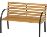 GARTENBANK, Sitzbank, Parkbank, 2-Sitzer, f&uuml;r Garten, Stahl+Holz, Natur