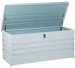 AUFLAGENBOX Stahl hellgrau 132/62 cm Cebrosa