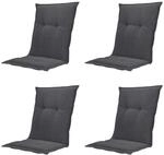 Sesselauflagen-Set Basic 4-tlg. Schwarz Niedriglehner