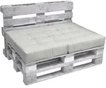 PALETTENKISSEN Eco Elements Sitz 120/80/15 cm Hellgrau