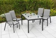 Gartentisch Aluminium/Glas L: 150 cm