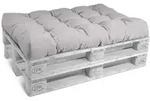 PALETTENKISSEN Eco Style Sitz 120/80/15 cm Hellgrau