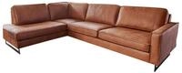ECKSOFA VILNIUS Braun Lederfaserstoff