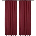 VORHANG Amelie TK mit Kr&auml;uselband 140x245cm Rot (2tlg)