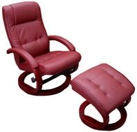 RELAXSESSEL MIT HOCKER Bordeaux
