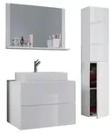 Badezimmer Lendas 4-tlg. ca. 94 cm Wei&szlig;