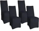 STUHLHUSSE Leona Stretch Bankett 95x45cm Schwarz (4tlg)