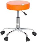 B&uuml;rohocker Operator II Orange/Chromfarben