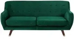 3-SITZER-SOFA Samtstoff Smaragdgr&uuml;n Bodo
