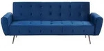 3-SITZER-SCHLAFSOFA Samtstoff Marineblau Selnes