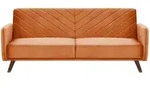 3-SITZER-SCHLAFSOFA Samtstoff Orange Senja