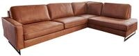 ECKSOFA VILNIUS Braun Lederfaserstoff