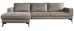 ECKSOFA BLOOM Hellgrau Leder
