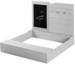 SANDKASTEN mit Deckel Tafel und Haken grau