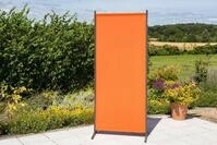 Sichtschutz Textil Silber/Terracotta