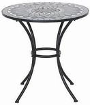 Gartentisch Mosaik ca. 70x71 cm Schwarz