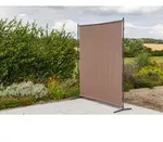 Sichtschutz Textil Silber/Taupe