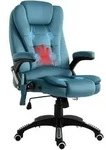 MASSAGESESSEL Chefsessel Gamingstuhl Drehstuhl Massageb&uuml;rostuhl Blau
