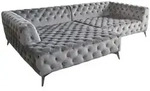 ECKSOFA NARLA Silber Velvet