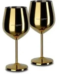 Weinglas Weingl&auml;ser Set Goldfarben ca. 500ml 2 Stk.