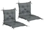 SITZKISSEN, Oxford, Schaumstoff, Grau