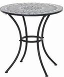 Gartentisch Mosaik ca. 60x71 cm Schwarz