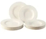 TAFELSERVICE Basic White wei&szlig; 12-tlg.
