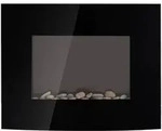 ELEKTROKAMIN, 2 Leistungsstufen einstellbar, 900/1800 W LED, Edelstahl, Schwarz