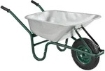 SCHUBKARRE Garden silber 100L mit Handschuhen