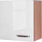 K&uuml;chenoberschrank Wei&szlig; Hochglanz/Eiche