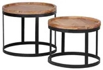 Beistelltischset Akola 2er Set Akazie