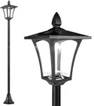 SOLAR Gartenlaterne mit LED Laterne Wegleuchte 40 Lumen H160cm Schwarz
