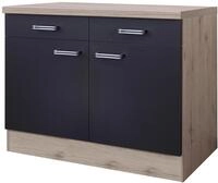 K&uuml;chenunterschrank Anthrazit/Eiche