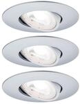 Paulmann Deckenleuchte EBL Set max. 6 Watt, 3-teilig Deckenlampe Chromfarben,