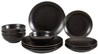 Tafelservice Black in Schwarz, 12-teilig