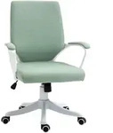 B&Uuml;ROSTUHL Drehstuhl h&ouml;henverstellbarer dick gepolstert Polyester Gr&uuml;n+Wei&szlig;
