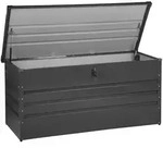 AUFLAGENBOX Stahl graphitgrau 132/62 cm Cebrosa