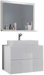 Badezimmer Lendas 3-tlg. ca. 80 cm Wei&szlig;